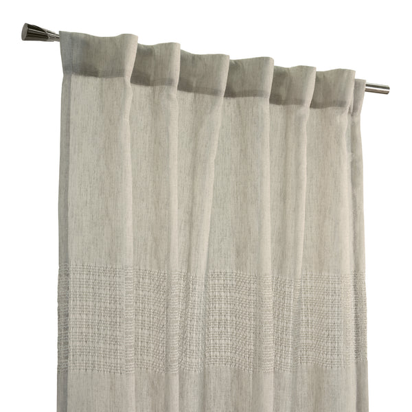 Hidden Tab curtain panel - Clara - Linen - 52 x 84''