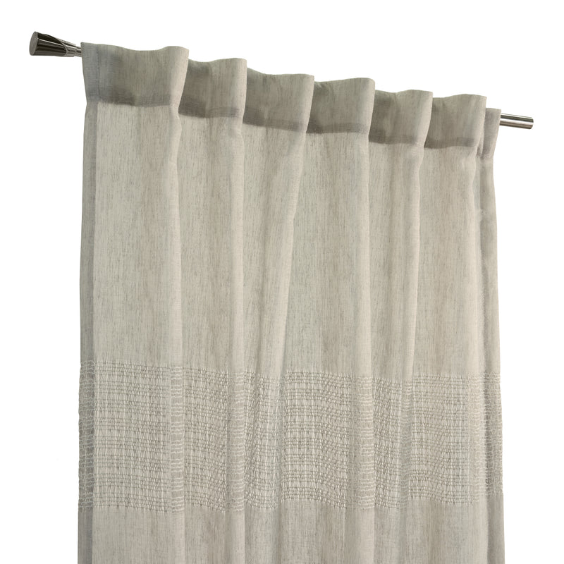 Hidden Tab curtain panel - Clara - Linen - 52 x 84''
