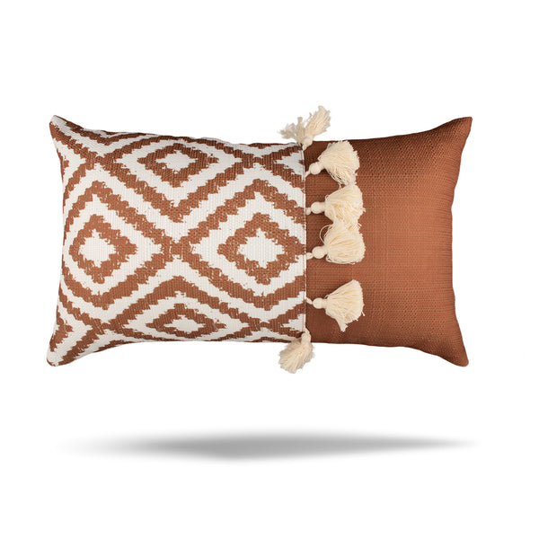 Decorative cushion cover - Marquita - Rust - 12 x 20''