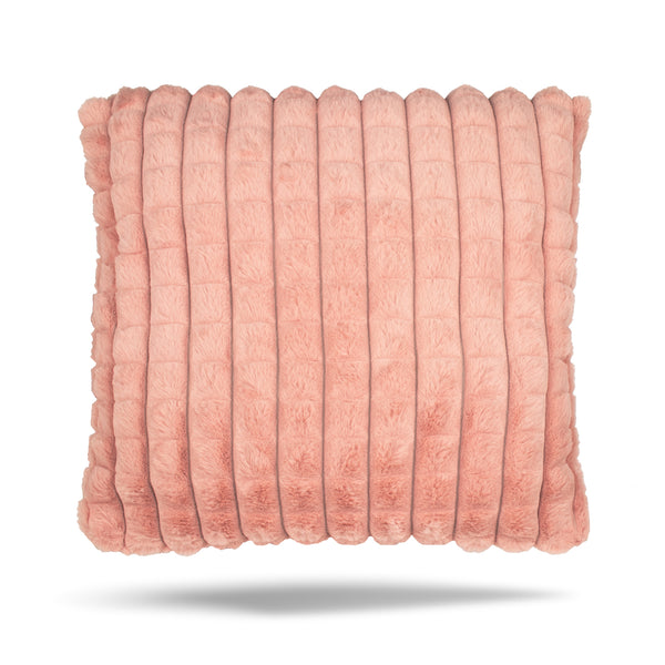 Decorative cushion cover - Box Plush - Pink - 17 x 17''
