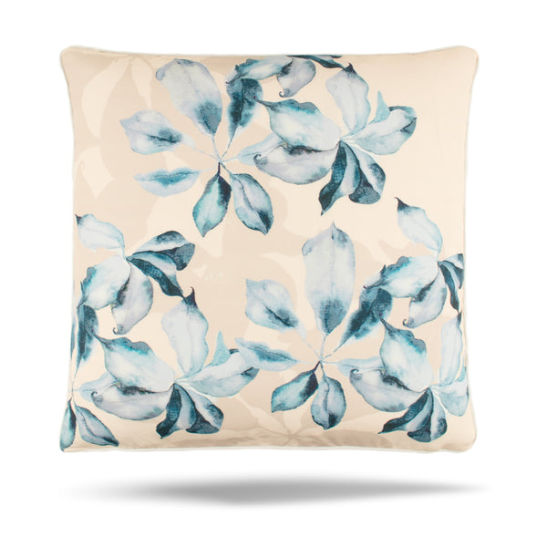 Outdoor/Indoor Decorative cushion cover - Blue Floral  - 18 x 18''