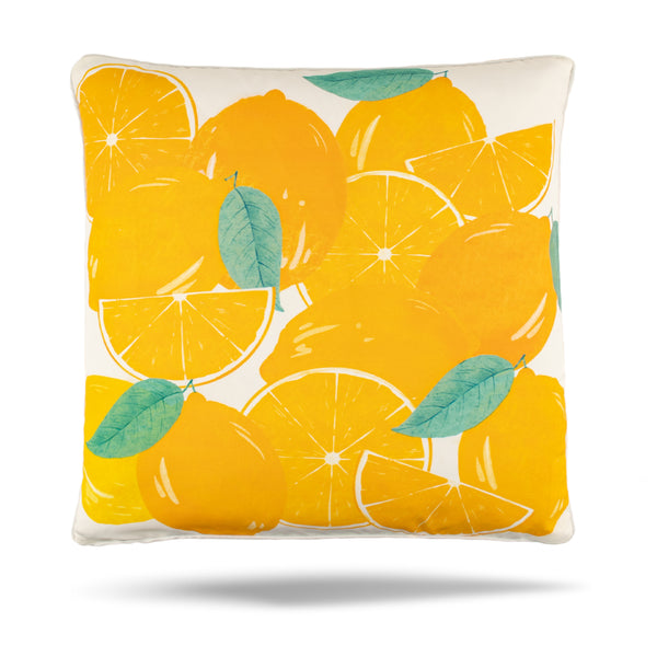 Outdoor/Indoor Decorative cushion cover - Lemons  - 18 x 18''
