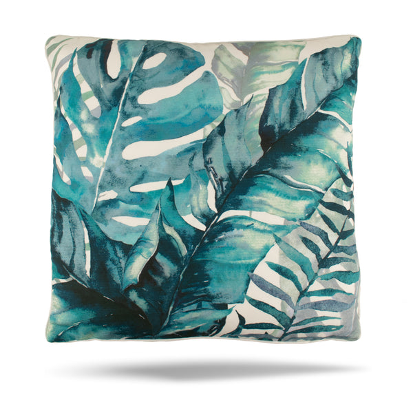 Outdoor/Indoor Decorative cushion cover - Tropical Leaves - 18 x 18''