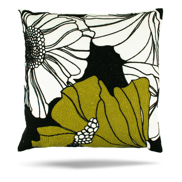 Embroidered Decorative cushion cover - 001 - Multi - 18 x 18''