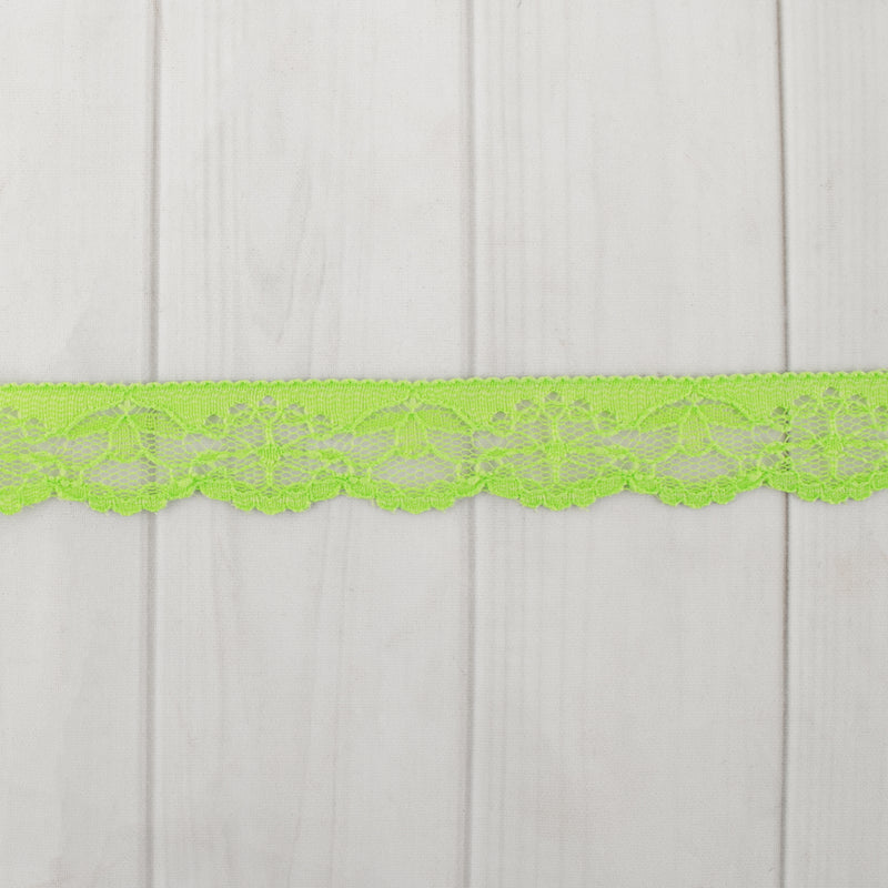 24mm Frilled Lace - Lime