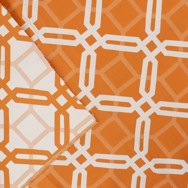 Tissu décor extérieur - Sun Bella - Jacquard - 012 - Orange