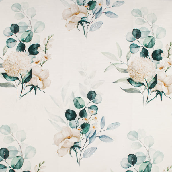 Home Decor Fabric - The Essentials - Bouquet - White