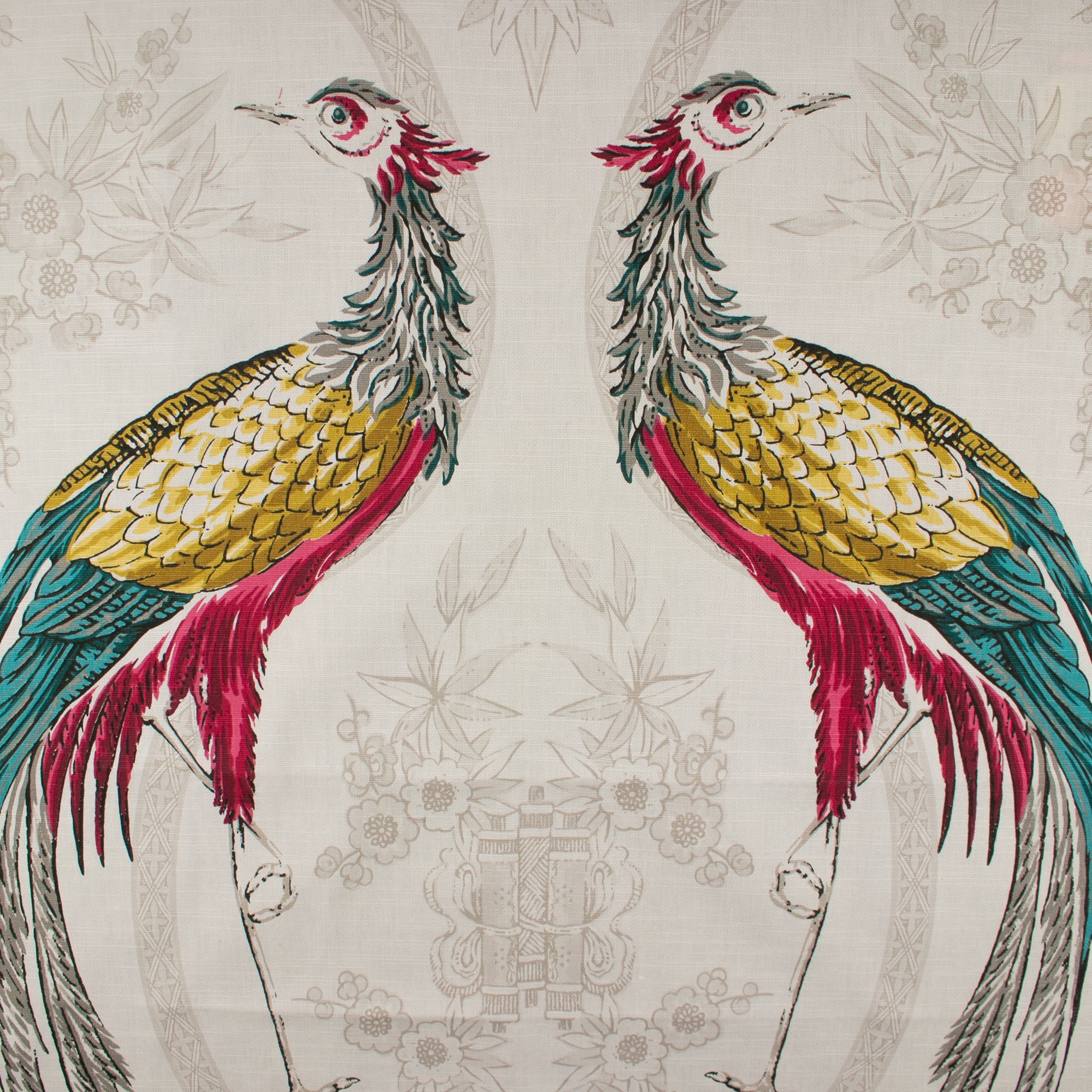 Home Decor Fabric - Designer - Printed Cotton Blends Fabled Crane