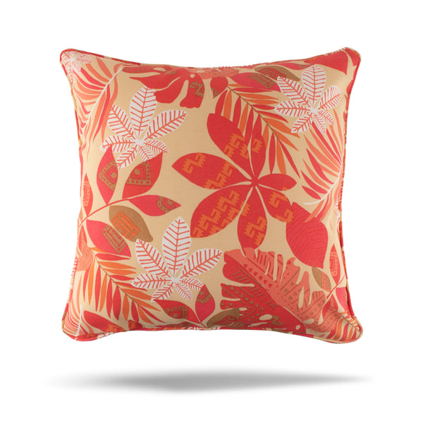 Decorative Outdoor Cushion Cover - Bombay - Kaia - Red - 20 x 20in