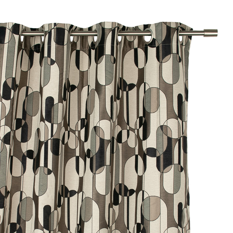 Grommets curtain panel - Sam - Black - 52 x 96''