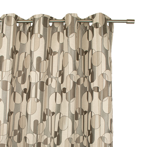 Grommets curtain panel - Sam - Taupe - 52 x 96''