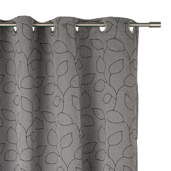 Grommets curtain panel - Aurelia - Black - 52 x 85''