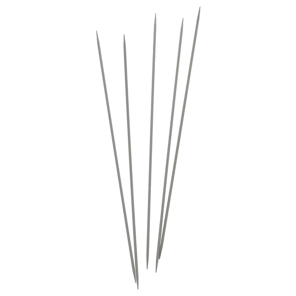 UNIQUE KNITTING Double Point Knitting Needles 20cm (8") - Set of 5 Aluminum - 2.25mm /US 1