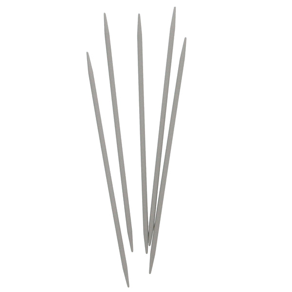 UNIQUE KNITTING Double Point Knitting Needles 20cm (8") - Set of 5 Aluminum - 4.5mm/US 7