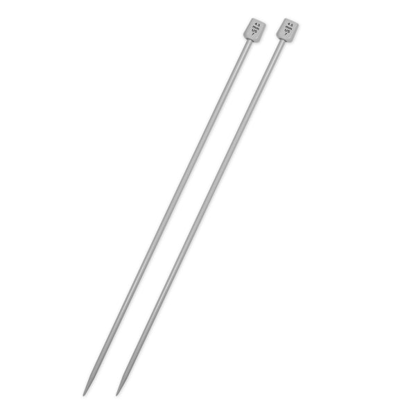 UNIQUE KNITTING Single Point Knitting Needles 30cm (12") Aluminum - 4.5mm/US 7