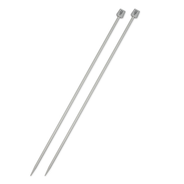 UNIQUE KNITTING Single Point Knitting Needles 30cm (12") Aluminum - 5mm/US 8