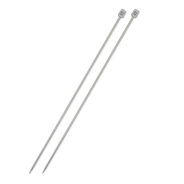 UNIQUE KNITTING Single Point Knitting Needles 35cm (14") Aluminum - 3.25mm/US 3
