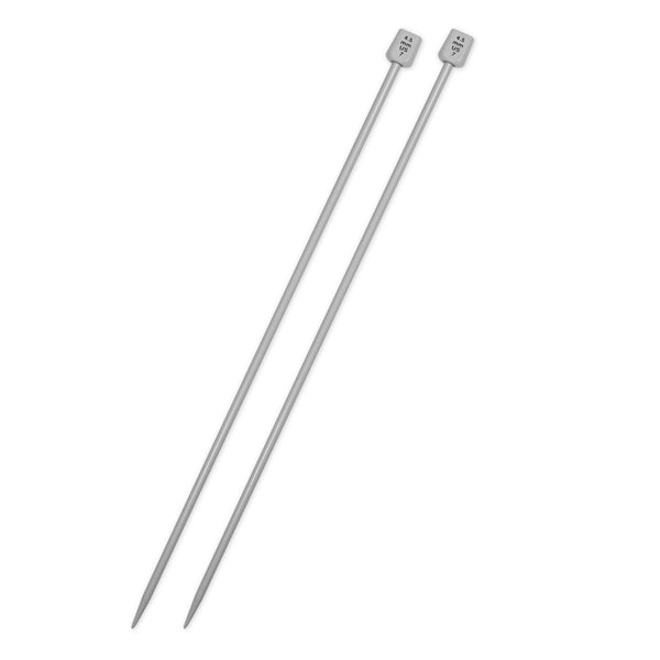 UNIQUE KNITTING Single Point Knitting Needles 35cm (14") Aluminum - 4.5mm/US 7