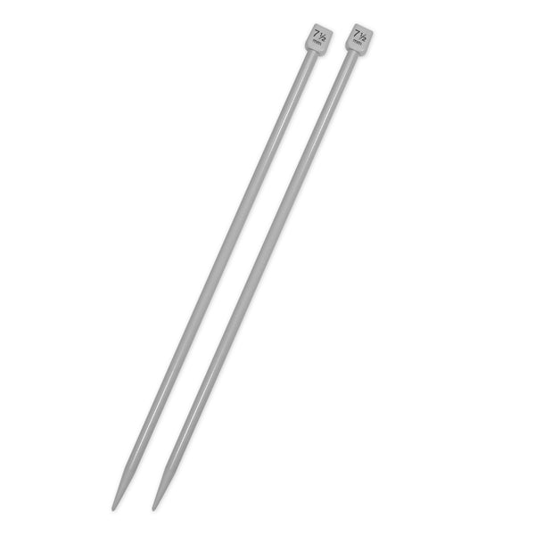 UNIQUE KNITTING Single Point Knitting Needles 35cm (14") Plastic - 7.5mm
