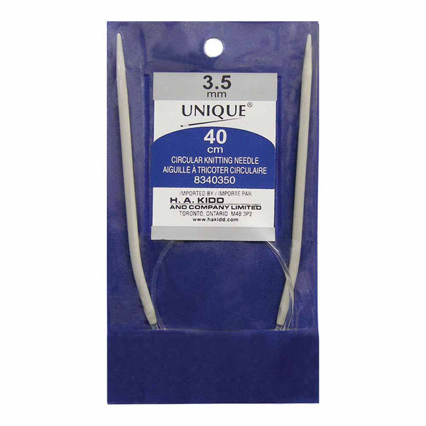UNIQUE KNITTING Circular Knitting Needles 40cm (16") Aluminum - 3.5mm/US 4