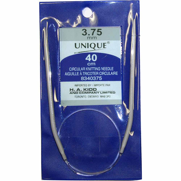 UNIQUE KNITTING Circular Knitting Needles 40cm (16") Aluminum - 3.75mm/US 5
