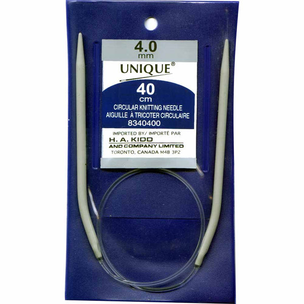 UNIQUE KNITTING Circular Knitting Needles 40cm (16") Aluminum - 4mm/US 6