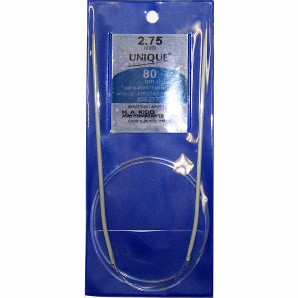 UNIQUE KNITTING Circular Knitting Needles 80cm (32") Aluminum - 2.75mm/US 2