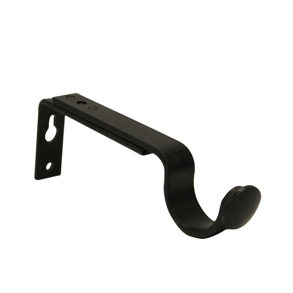 Metal center extendible bracket for 28mm rod - Black - 4 - 5.75"