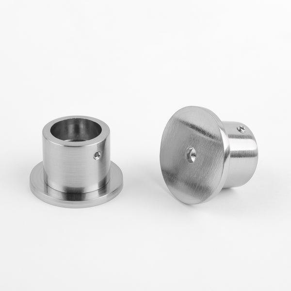 Metal inside mount bracket for 19mm rod - Brushed Silver