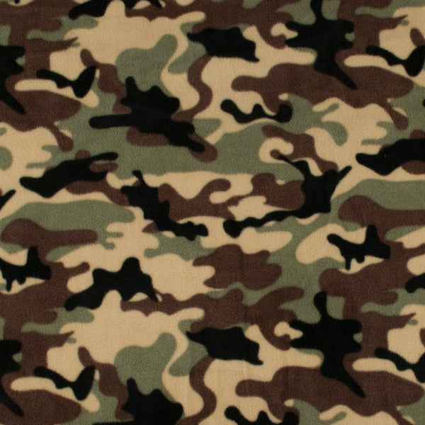 CHILLY - Anti Pill Fleece Print - Camouflage - Brown