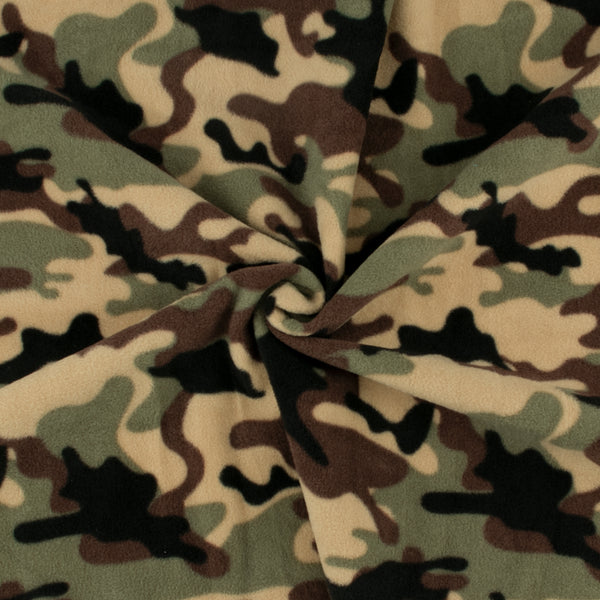 CHILLY - Anti Pill Fleece Print - Camouflage - Brown