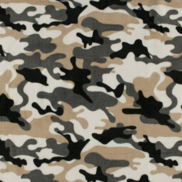 CHILLY - Anti Pill Fleece Print - Camouflage - Grey