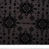 Anti Pill Fleece Print - SLIPPY - Navajo - Grey