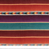Anti-Pill Fleece Print - SLIPPY - Navajo stripes - Brick