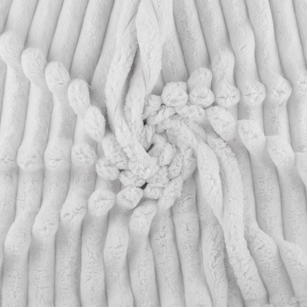 Solid Corded Chenille - White
