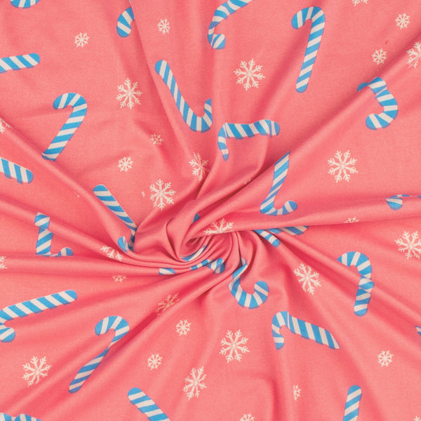 Printed Soft Knit - JAMAS - Candy cane - Pink