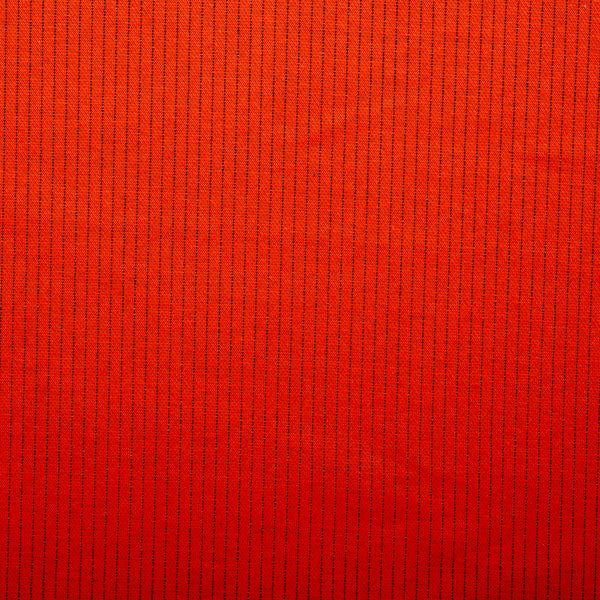 Tricot côtelé endoit plat - LOGAN - Rouge orangé