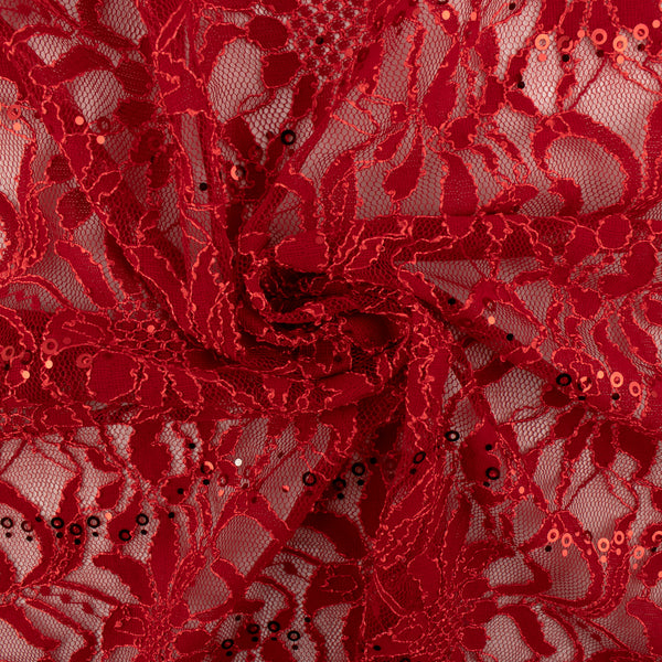 Corded lace - VIRGINIA - True red