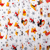 Christmas flannelette print - CHARLIE - Christmas dogs - White