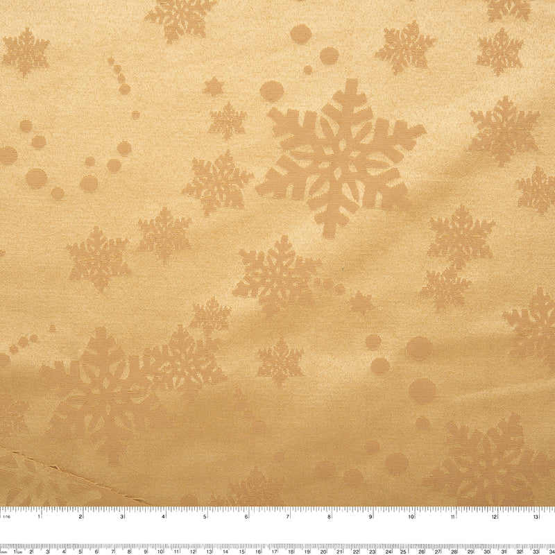 Christmas Jacquard Tabling - Snowflake - Gold