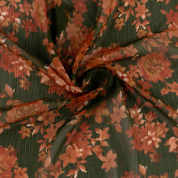 Printed Chiffon - AMANDA - Clematis - Foliage