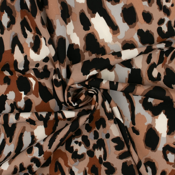 Printed Peachskin - EMMA - Leopard - Beige