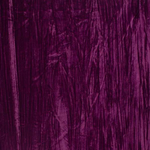 Solid Pleated Velvet - MAJESTIC - Purple