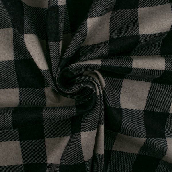 Check Wide Flannel - BUFFALO - Green / Black