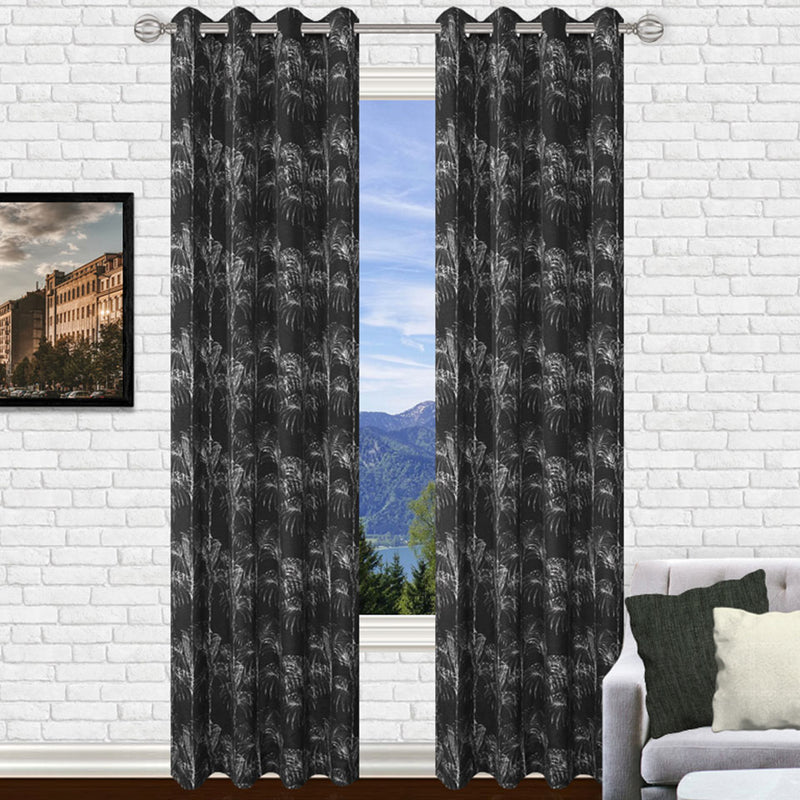 Grommets curtain panel - Malibu - Ebony - 52 x 95''