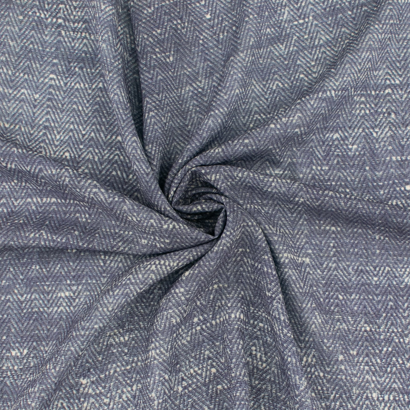 Tissu de polyester imprimé Fantaisie - 276 - Denim