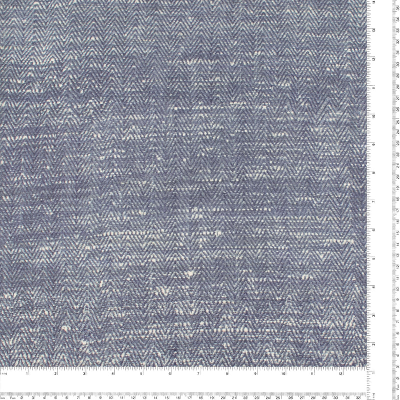 Tissu de polyester imprimé Fantaisie - 276 - Denim