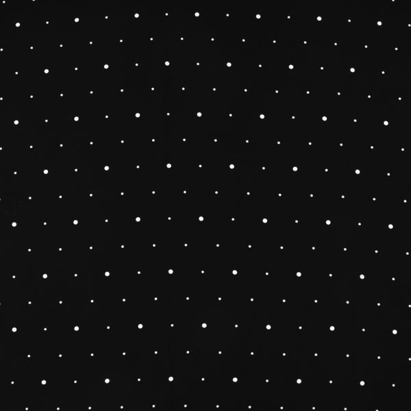 Tissu de polyester imprimé de Fantaisie - 294 - Noir
