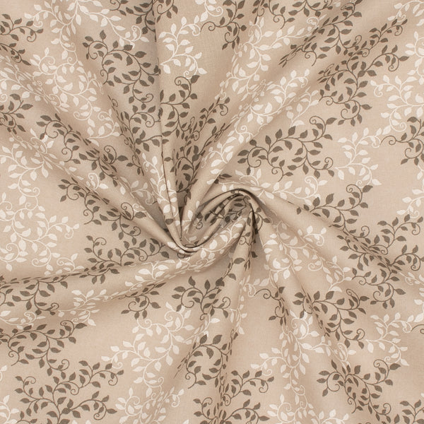 Wide Quilt Backing Print - Foliage - Brown