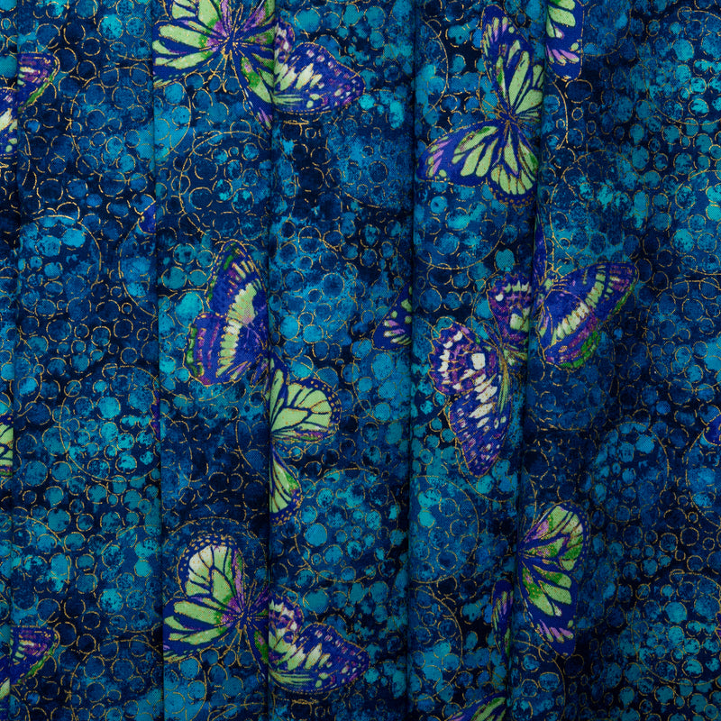ULTIMATE - Cotton print - Butterfly - Blue